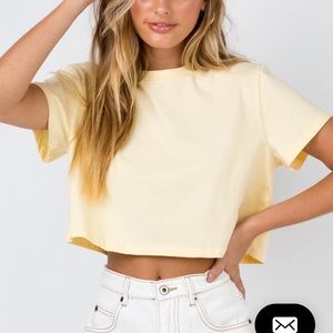 The Polly tee (yellow cropped top)